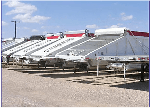 Row of Dump Trailers