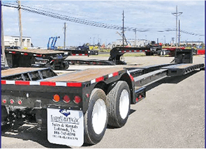 Flatbed Trailers in a Yard